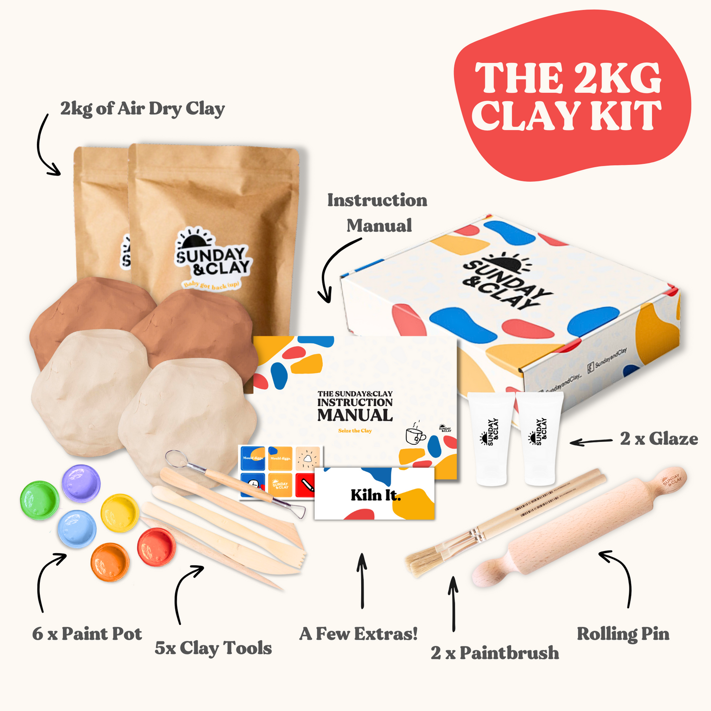 The 2kg Clay Kit - Sunday&Clay