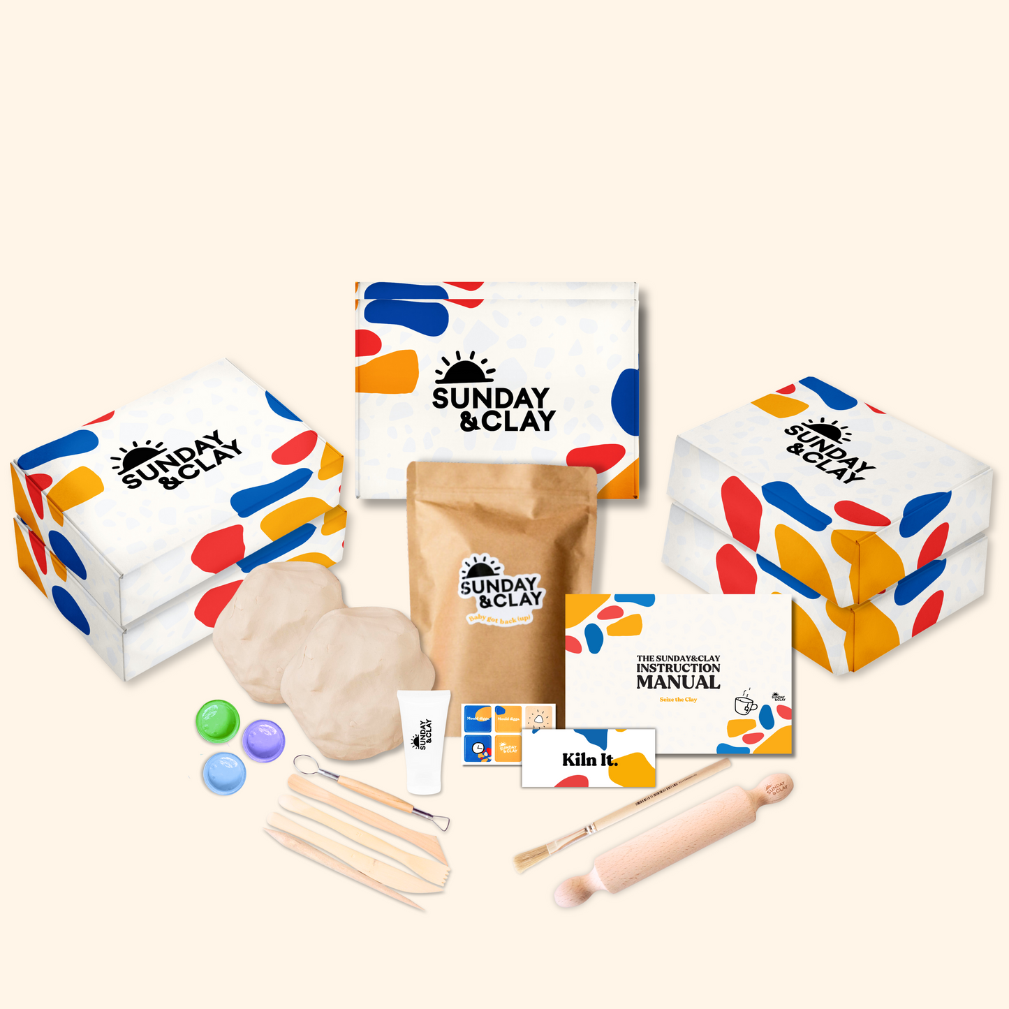Group Clay Kits for Team Building Workshops | Remote Teams and Parties - Sunday&Clay
