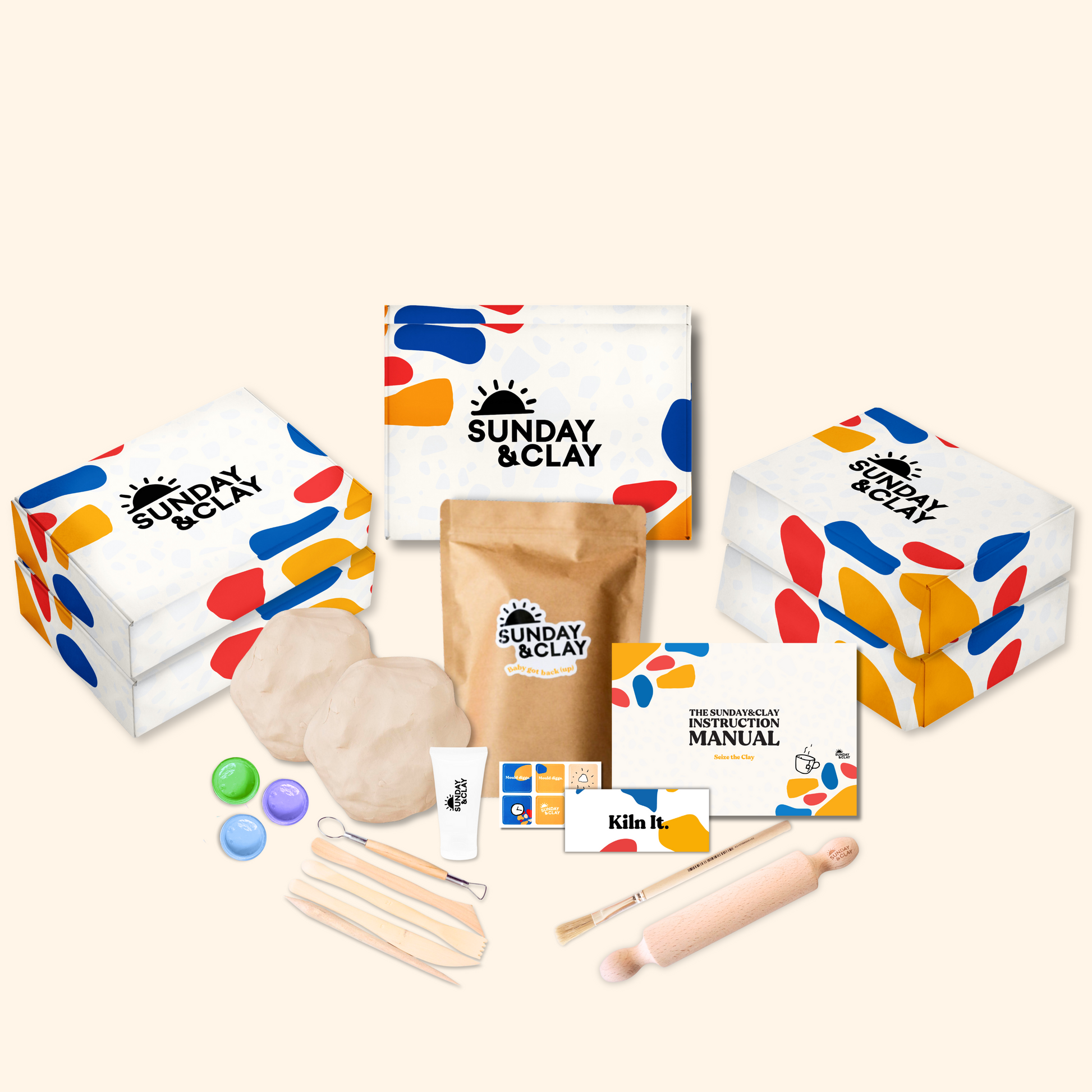 Group Clay Kits for Team Building Workshops | Remote Teams and Parties - Sunday&Clay