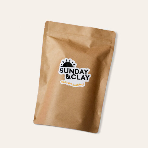 The perfect amount of clay for your next project: Sunday & Clay air dry clay bag.