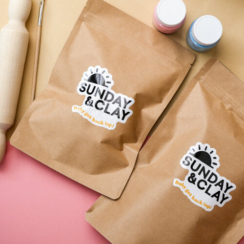 Big bag of creativity: Sunday & Clay air dry clay (available in multiple colors).  pen_spark