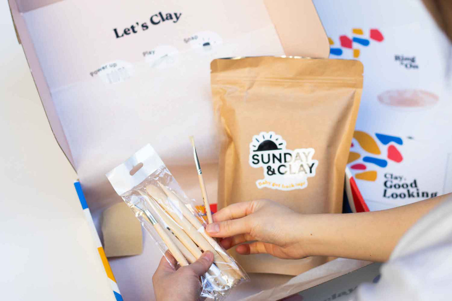 Get Squishy with Sunday & Clay! 500g Air Dry Clay Kit - Fun for Everyone.