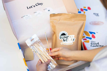 Get Squishy with Sunday & Clay! 500g Air Dry Clay Kit - Fun for Everyone.