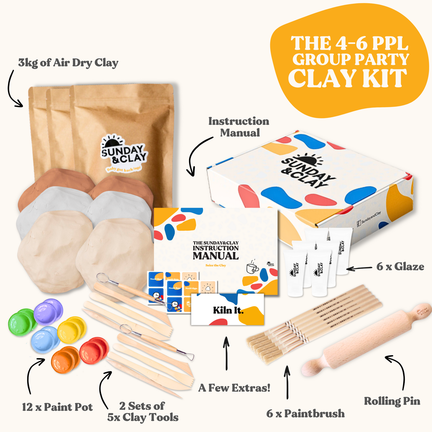 Sunday and Clay Group Party Pack